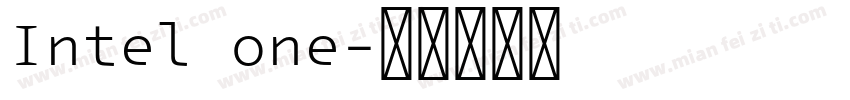 Intel one字体转换